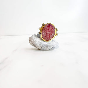 bague canyon bijoux -bague argent -bague canyon- bague quartz fraise - lithotherapie- bague roma- bague bijou createur