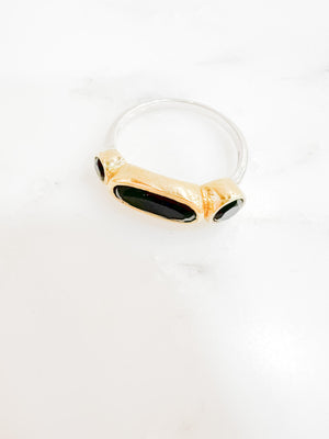 Bague Aria - Onyx noir